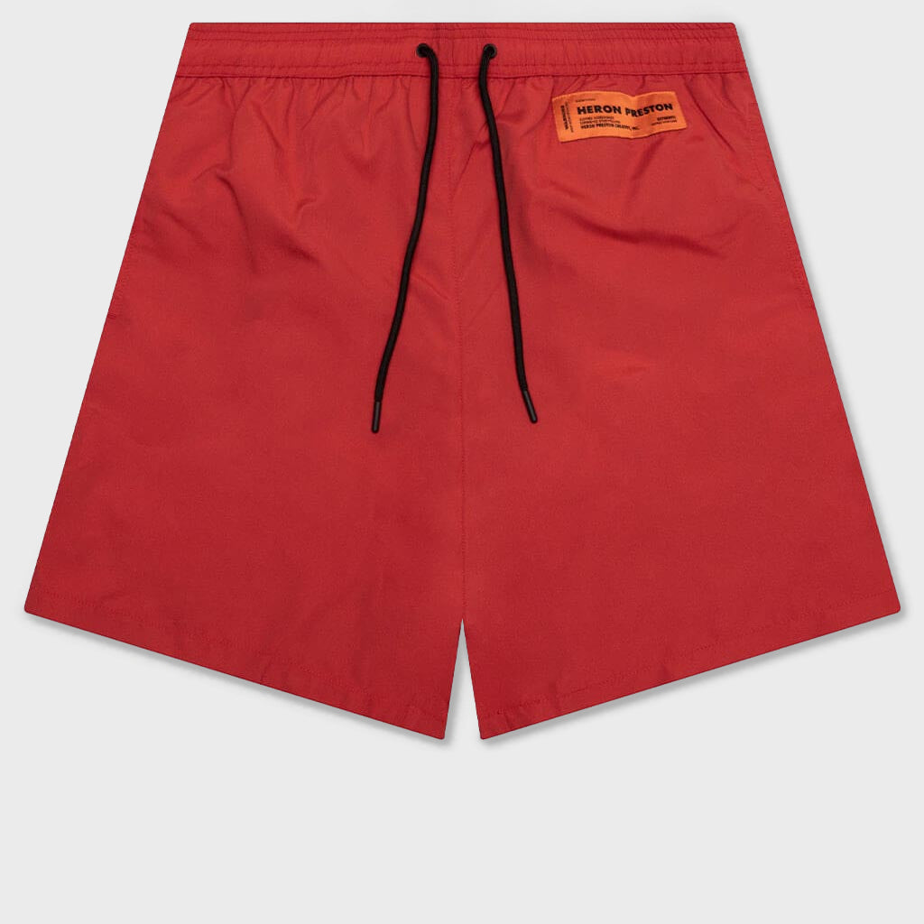 Nylon Swim Shorts - Red