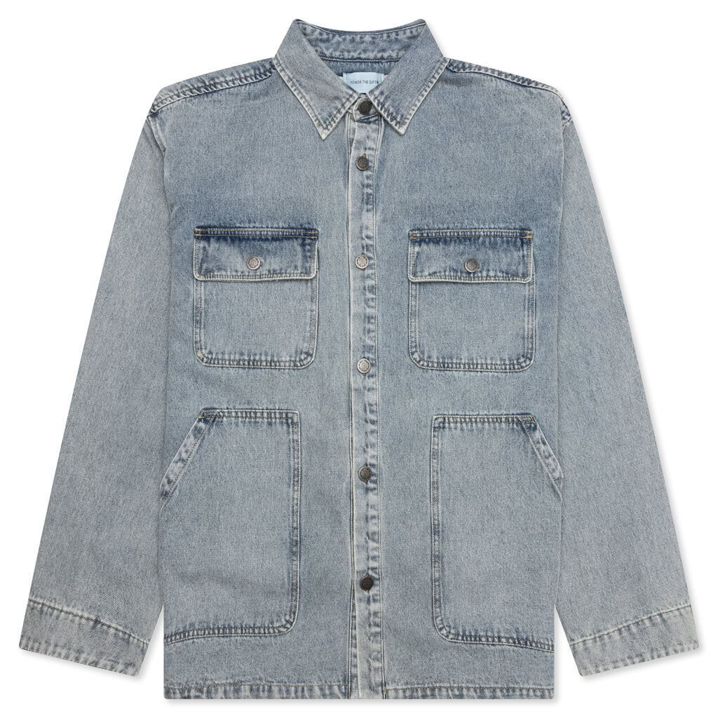 HTG Chore Jacket - Light Indigo – Feature