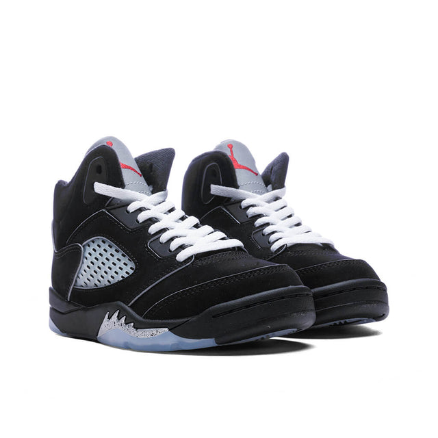 retro 5 og black metallic silver