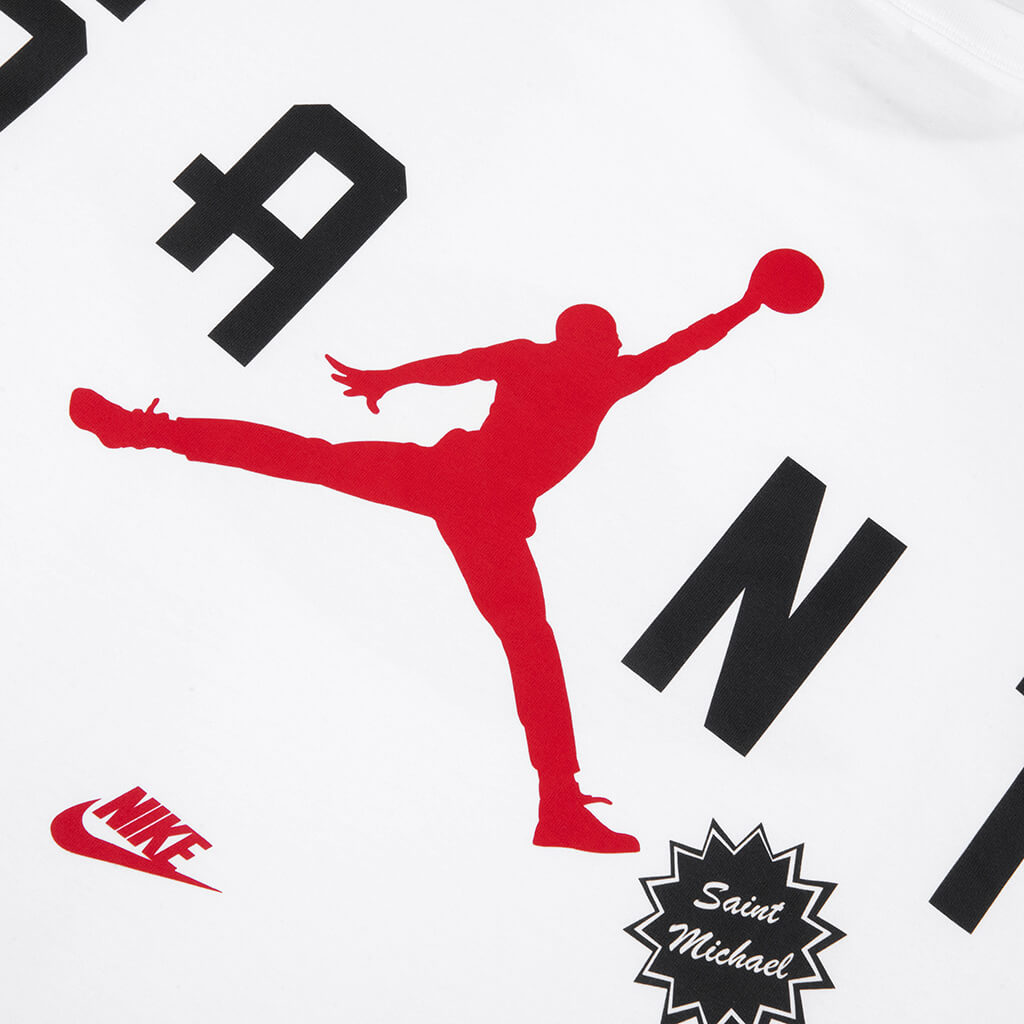 Air Jordan x Saint Mxxxxxx S/S Tee - White/University Red/Black