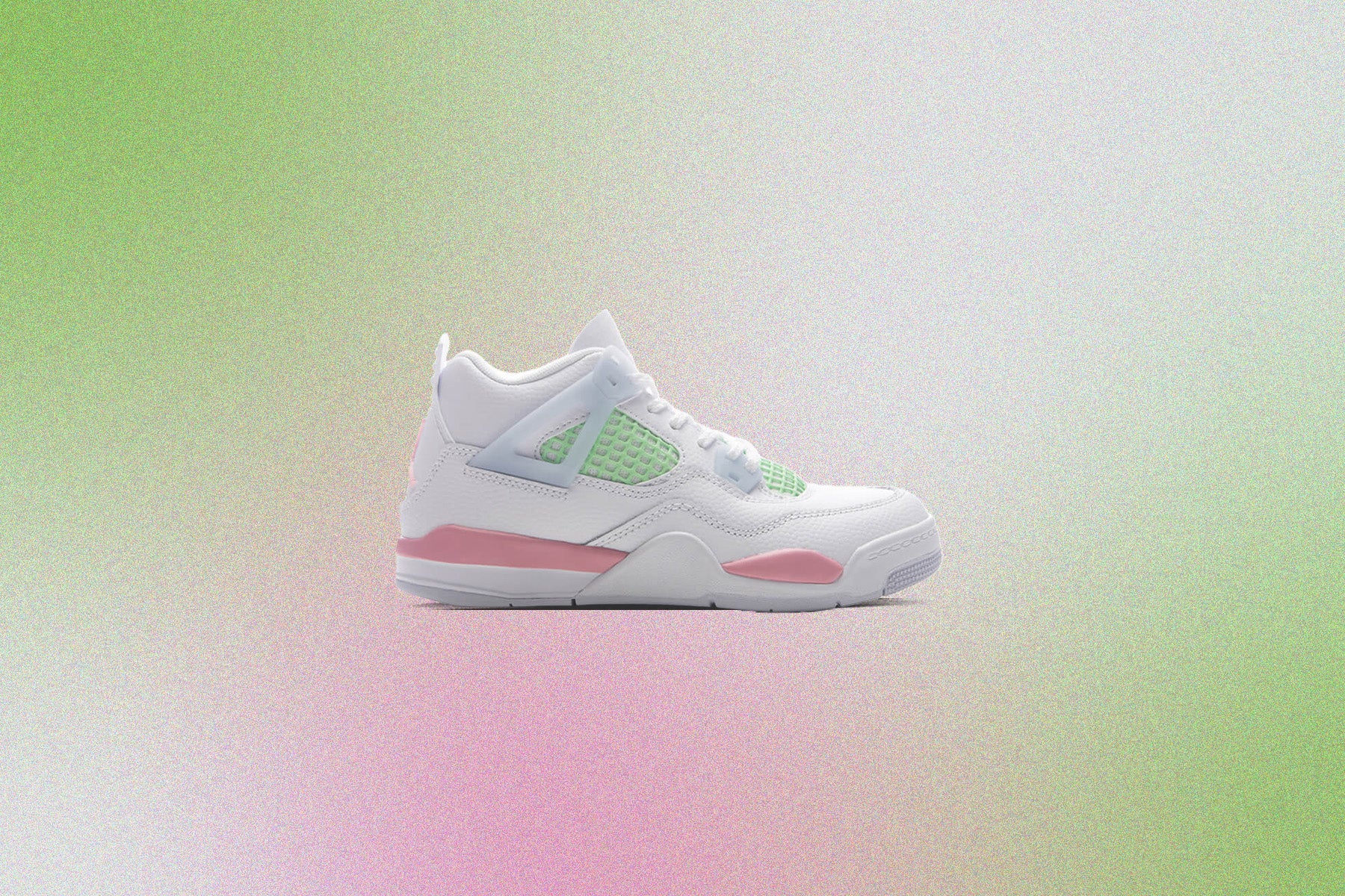 jordan 4 white pink green