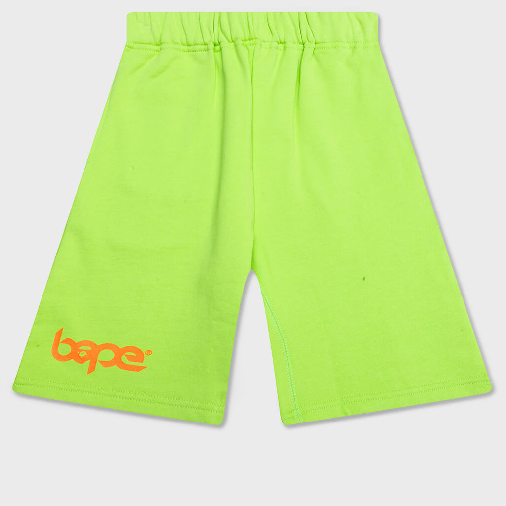Kid's Bape Pigment Dye Sweat Shorts - Green