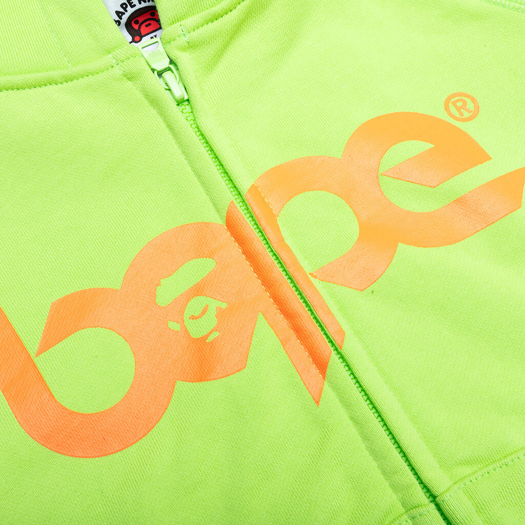 Kid's Bape Relaxed Fit Pigment Dye Zip Hoodie - Green – Feature