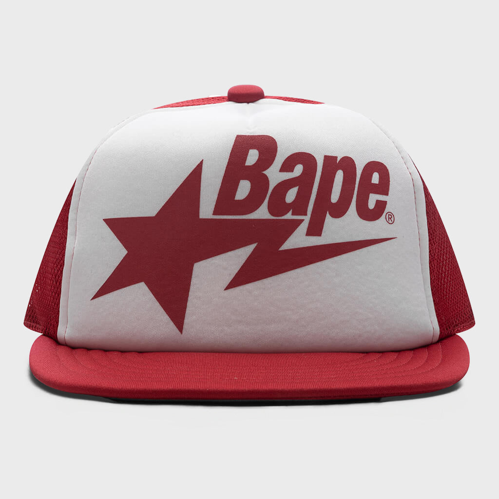 Kid's Bape STA Mesh Cap - Red – Feature