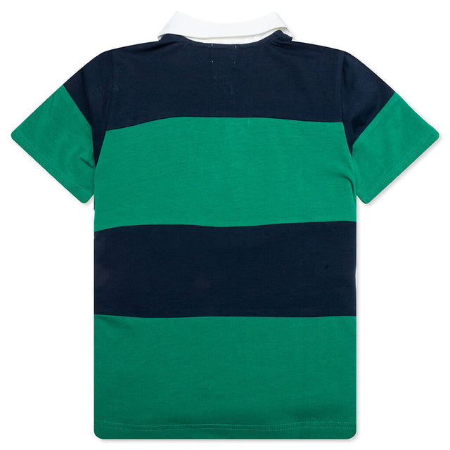 Gant Kids Navy Striped Regular Fit Polo Tshirt