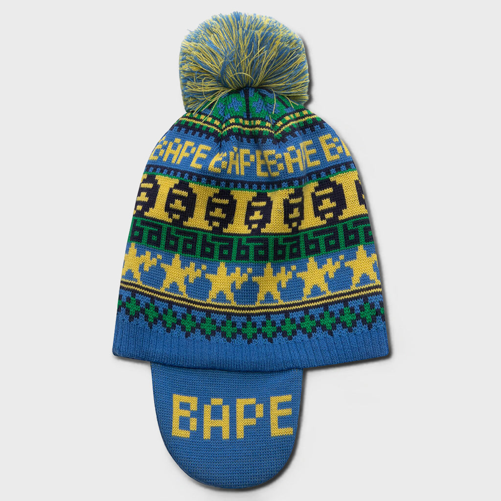 Kids BAPE Knit Cap - Blue