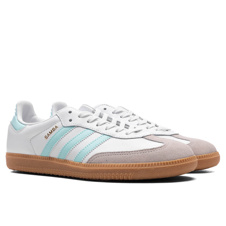 Kids Samba OG (GS) - Cloud White/Semi Flash Aqua/Gum Feature Kids Samba OG (GS) - Cloud White/Semi Flash Aqua/Gum Feature