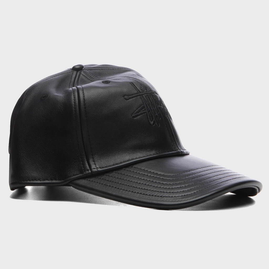 Leather Basic Stussy Cap - Black – Feature