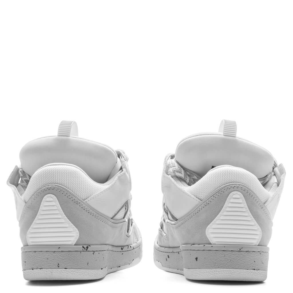 LANVIN CURBスニーカー グリッター39 ホワイト/グレー LANVIN CURBスニーカー グリッター39 ホワイト/グレー