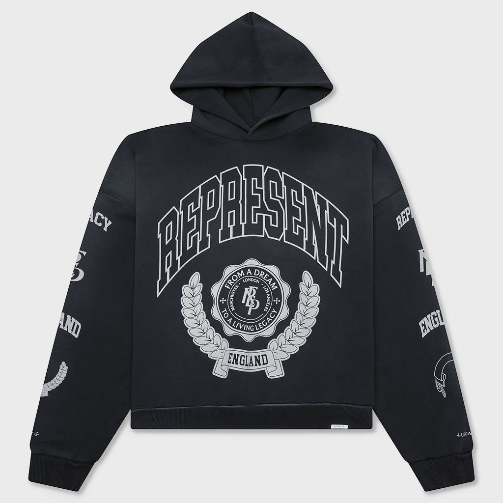 Legacy Crest Hoodie - Stained Black