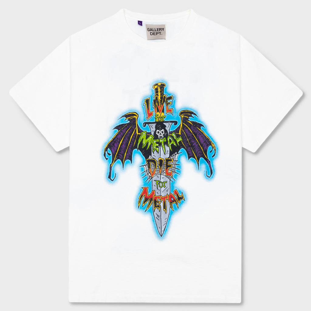 Live For Metal Tee - Light Archival White