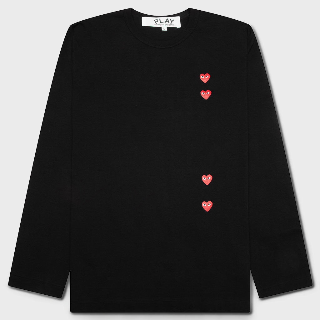 Logo Print Any Heart L/S T-Shirt - Black