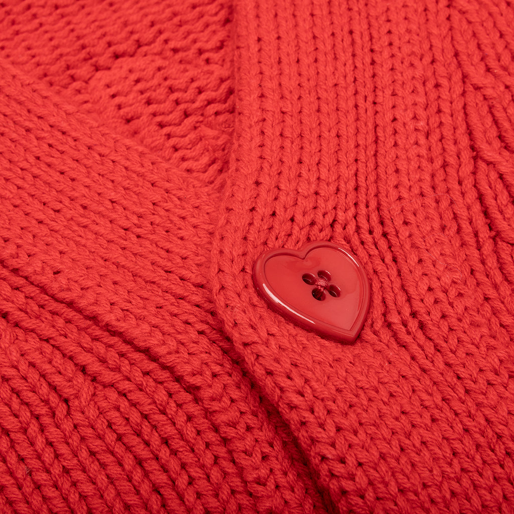 Low Gauge Knit Cardigan - Red – Feature