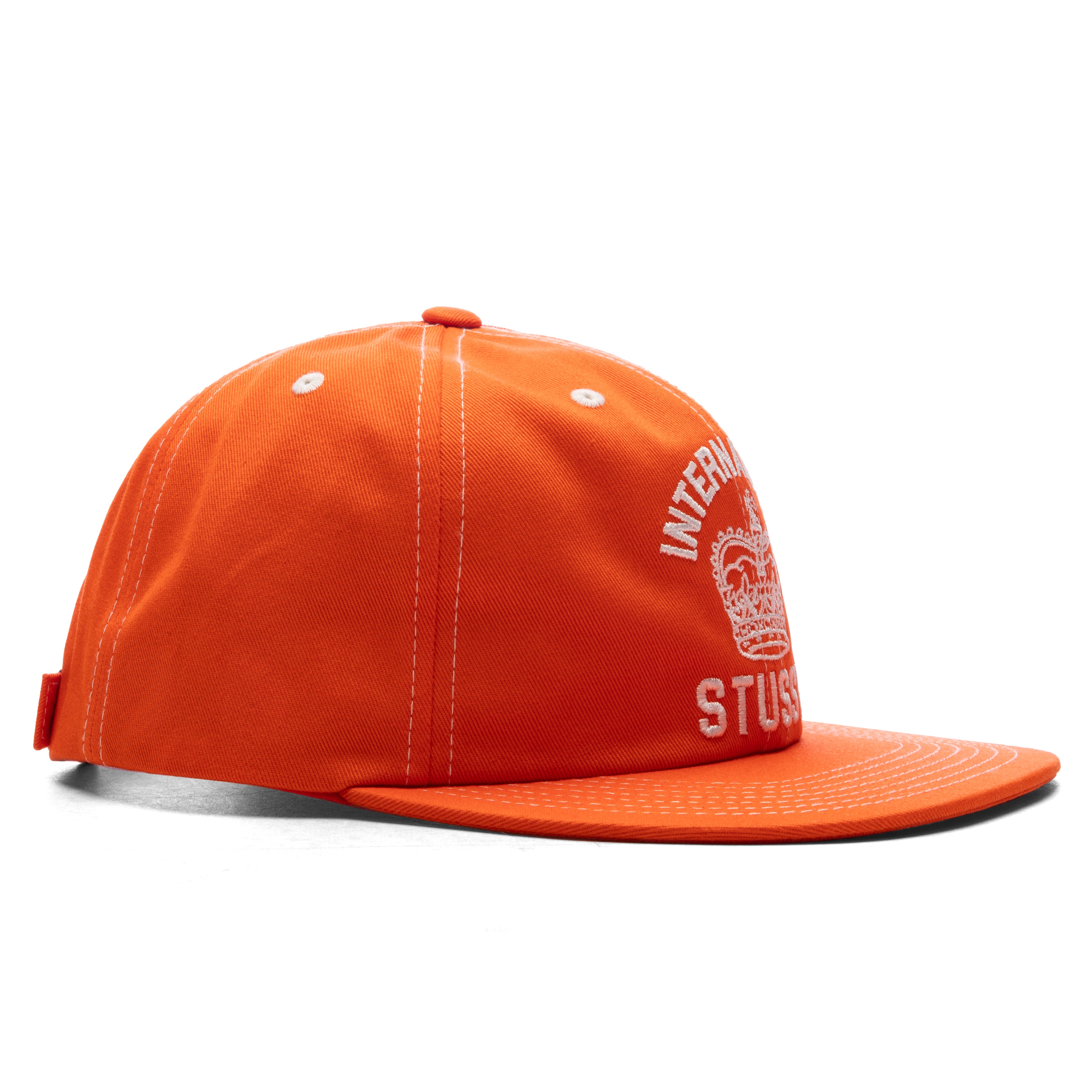 Mid International Crown Strapback Cap - Coral – Feature