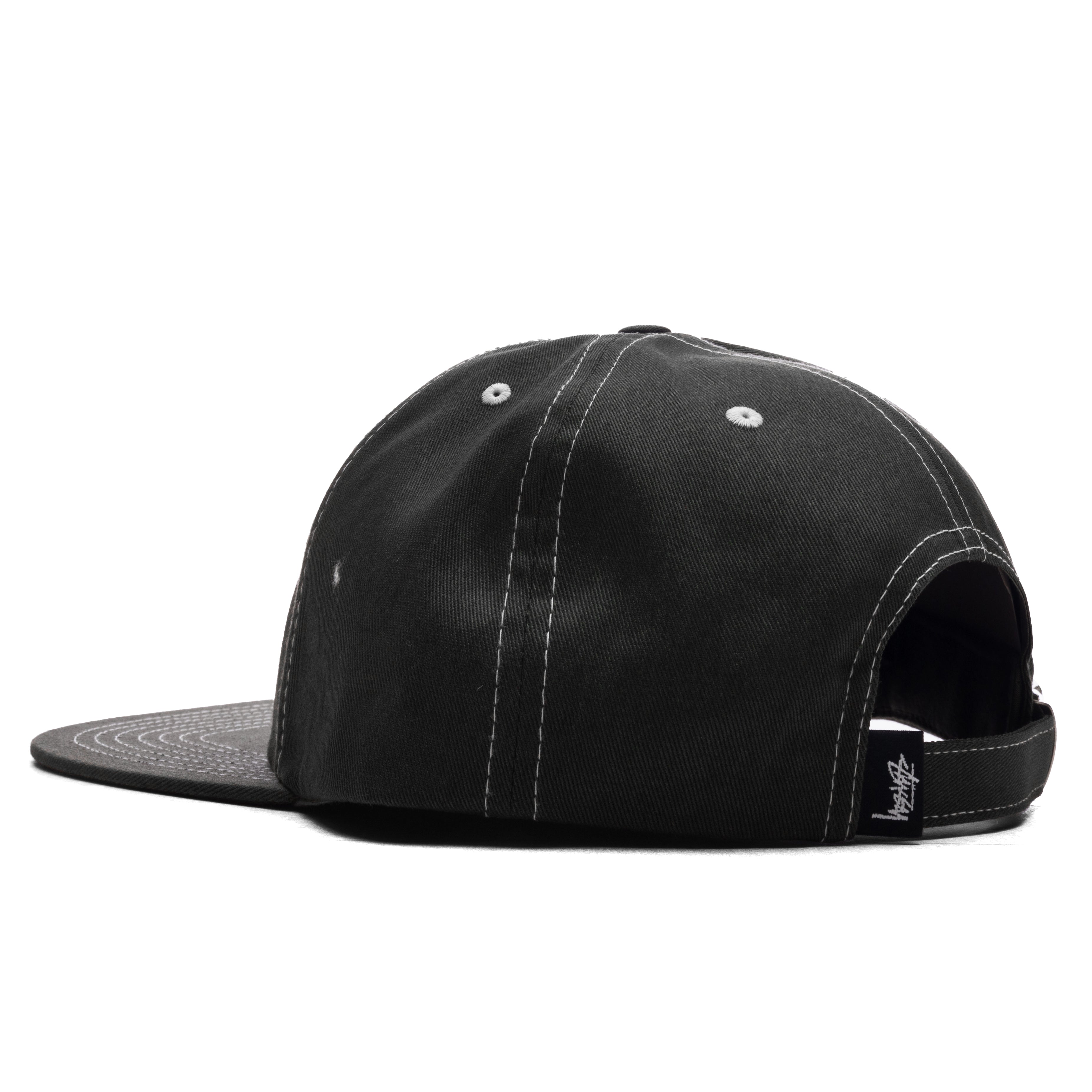 Mid International Crown Strapback Cap - Black – Feature