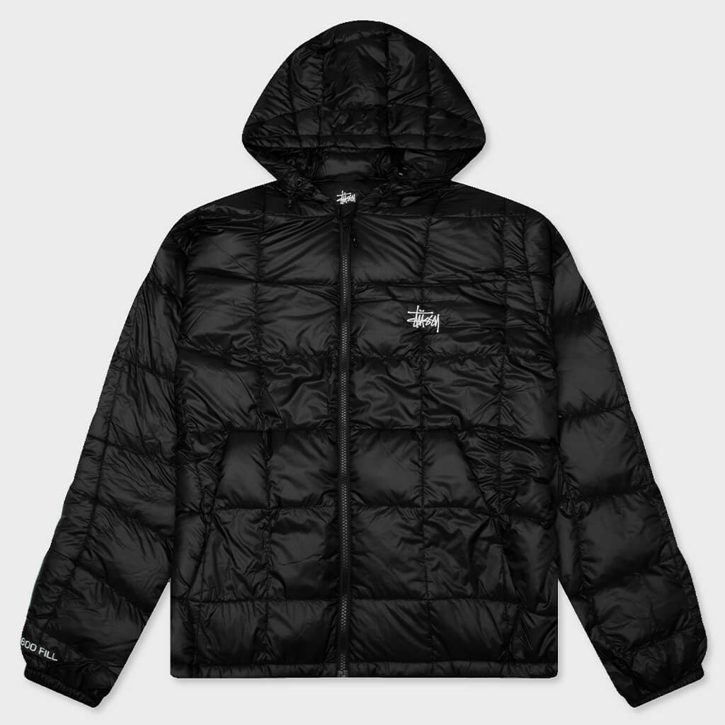 Midweight Hooded Puffer Jacket - Black – Feature