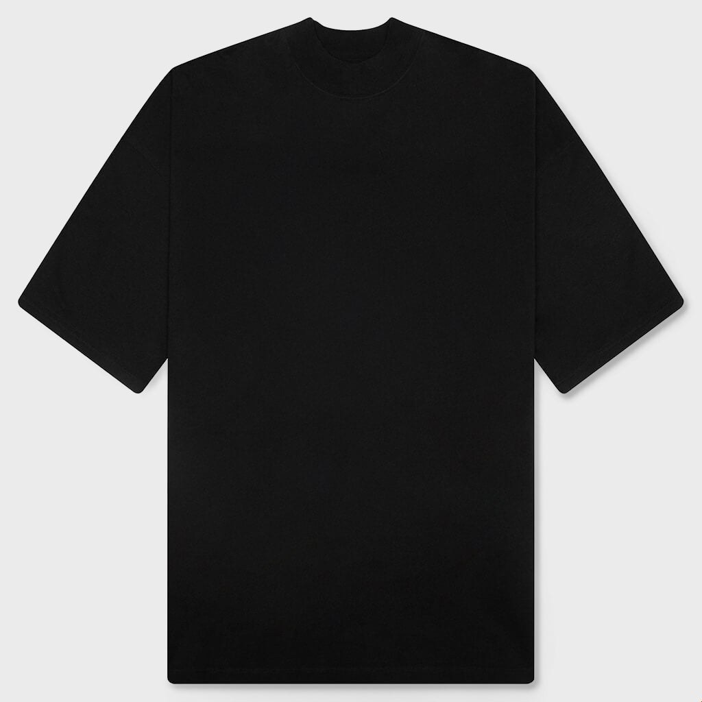 Mock Neck T-Shirt - Black