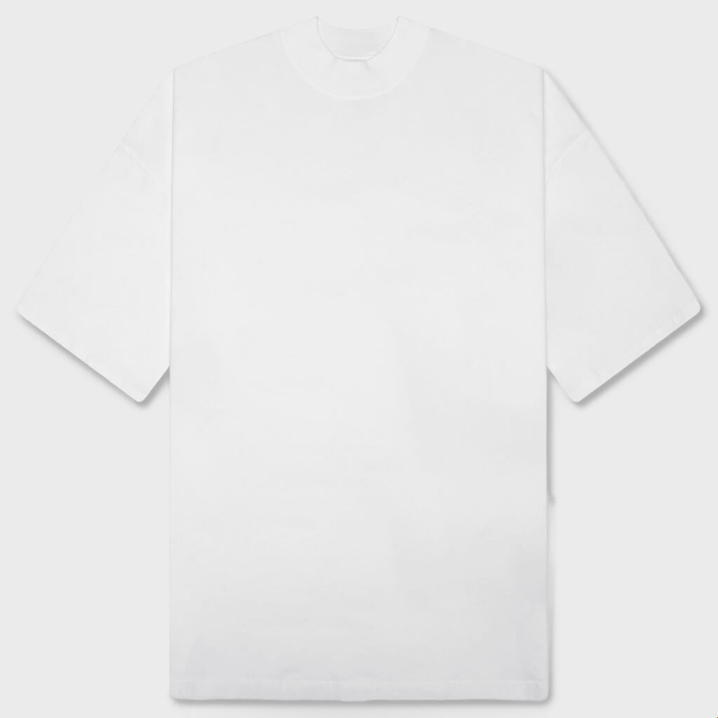 Mock Neck T-Shirt - Optic White