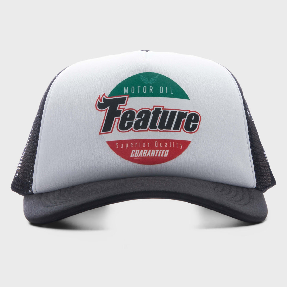 Motor Oil Trucker - Black/White