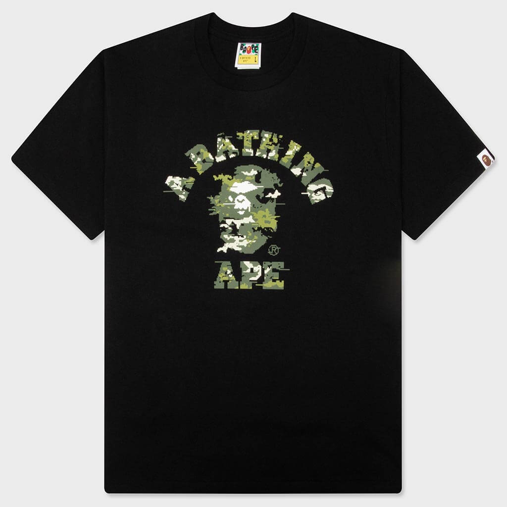 Multi Pixel Camo College Tee - White/Black – Feature