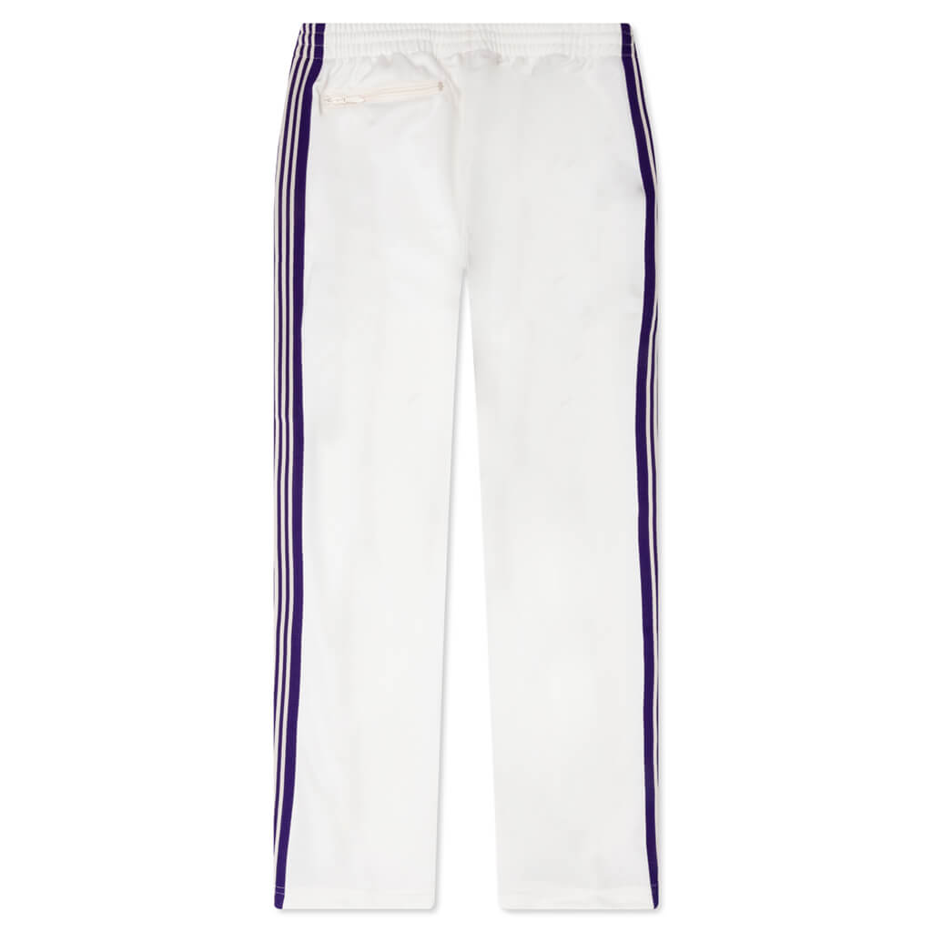 NEEDLES Narrow Track Pant – ICE WHITE Narrow Track Pant Poly Smooth - Ice White – Feature