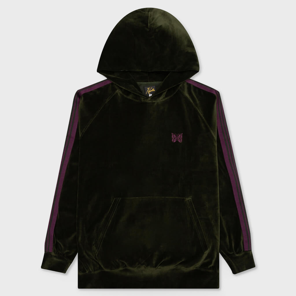 Velour Track Hoodie - Green