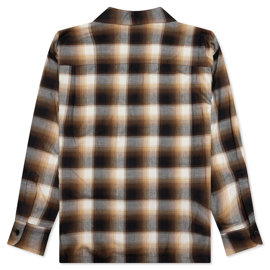 Blockombre L/S Shirt - Brown – Feature