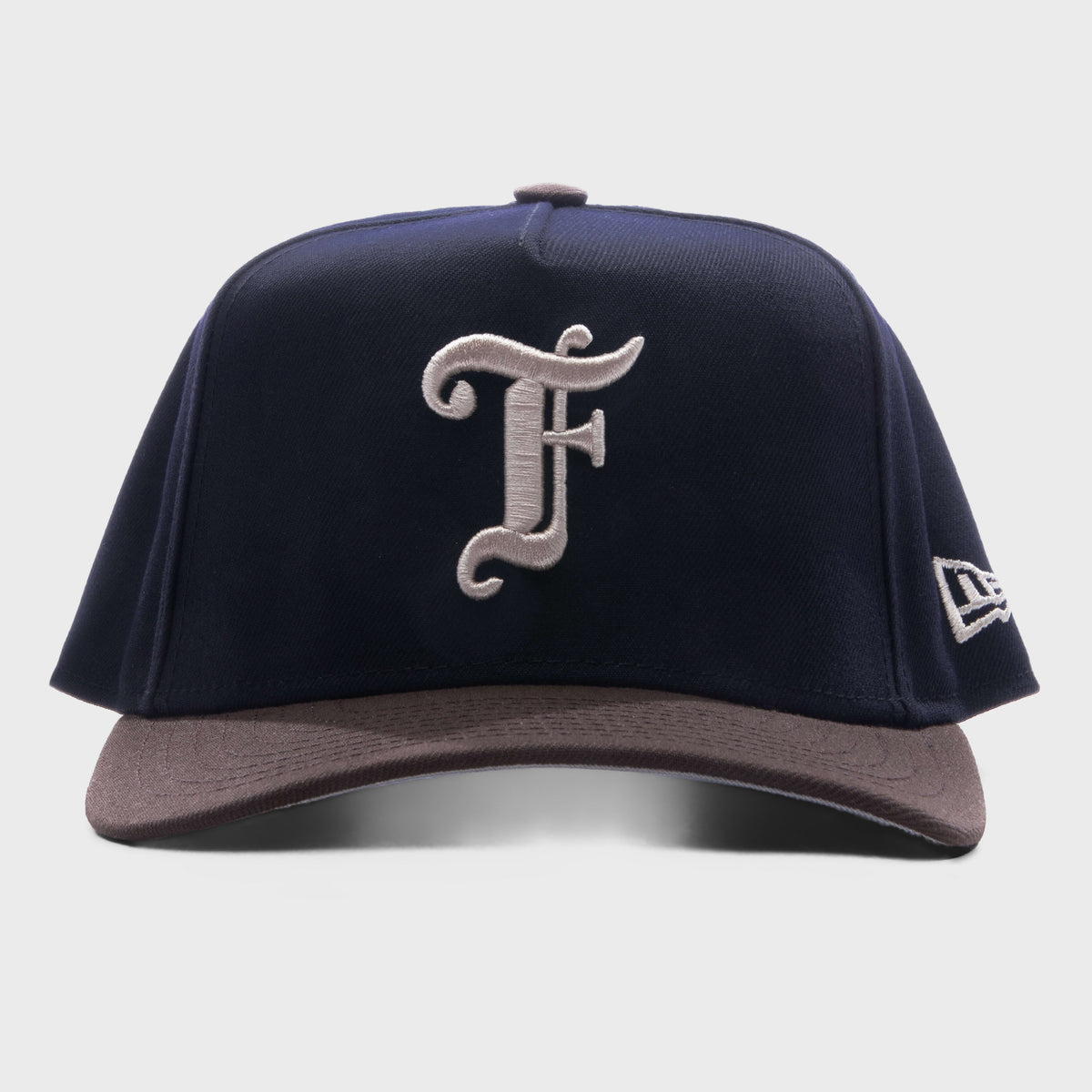 9FIFTY Curved A-Frame Old English F Snapback - Navy/Walnut