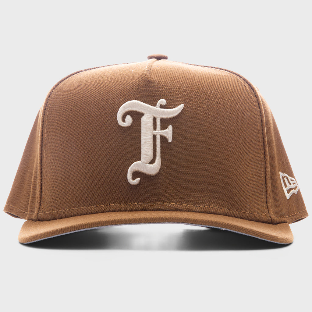 9FIFTY Curved A-Frame Old English F Snapback - Toasted Peanut