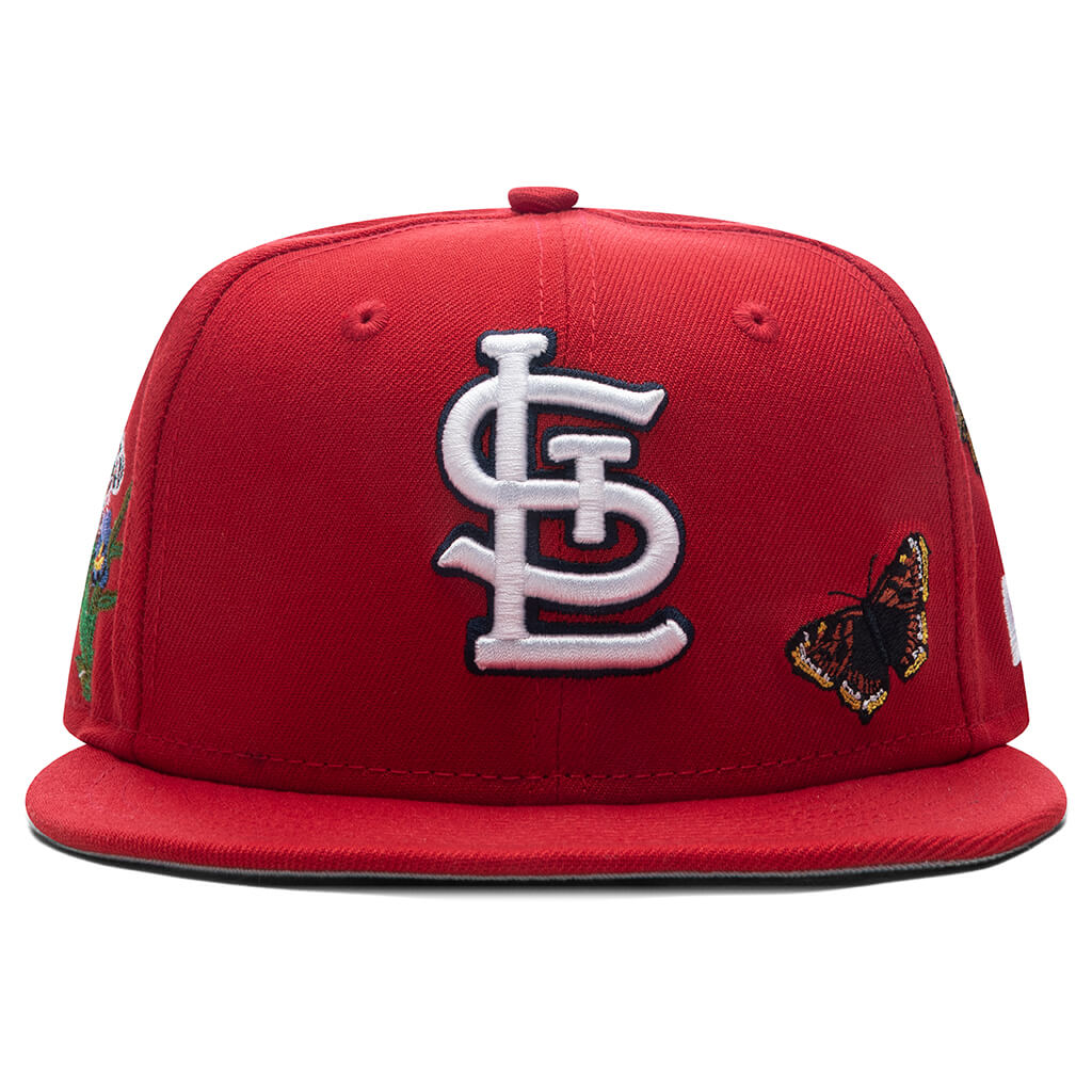 MLB Mens St Louis Cardinals New Era Orange 2024 White Logo Snapback Flat Brim Hat