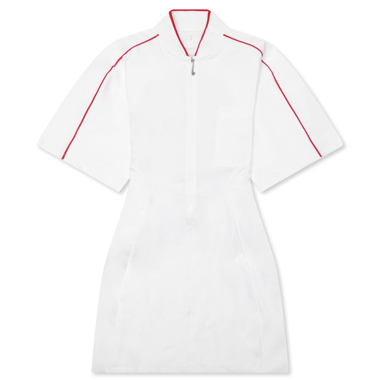 red and white nike dress Nike Logo Print Round Neck Short Sleeve Dress Women Dresses White Red CJ3716-100 buy the best products in the Ayzeze online store
