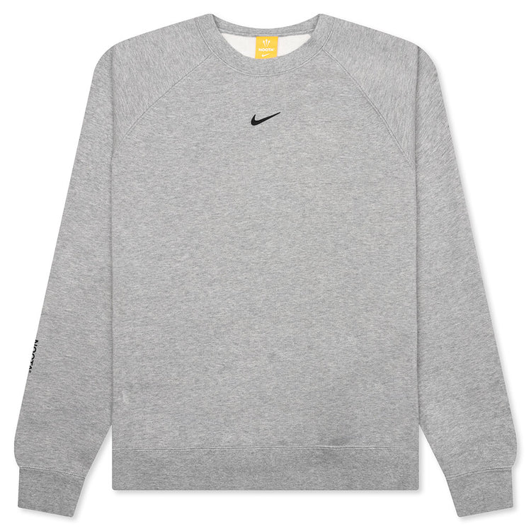Nike x Nocta NRG CS Fleece Crew - Dark Grey Heather/Black – Feature