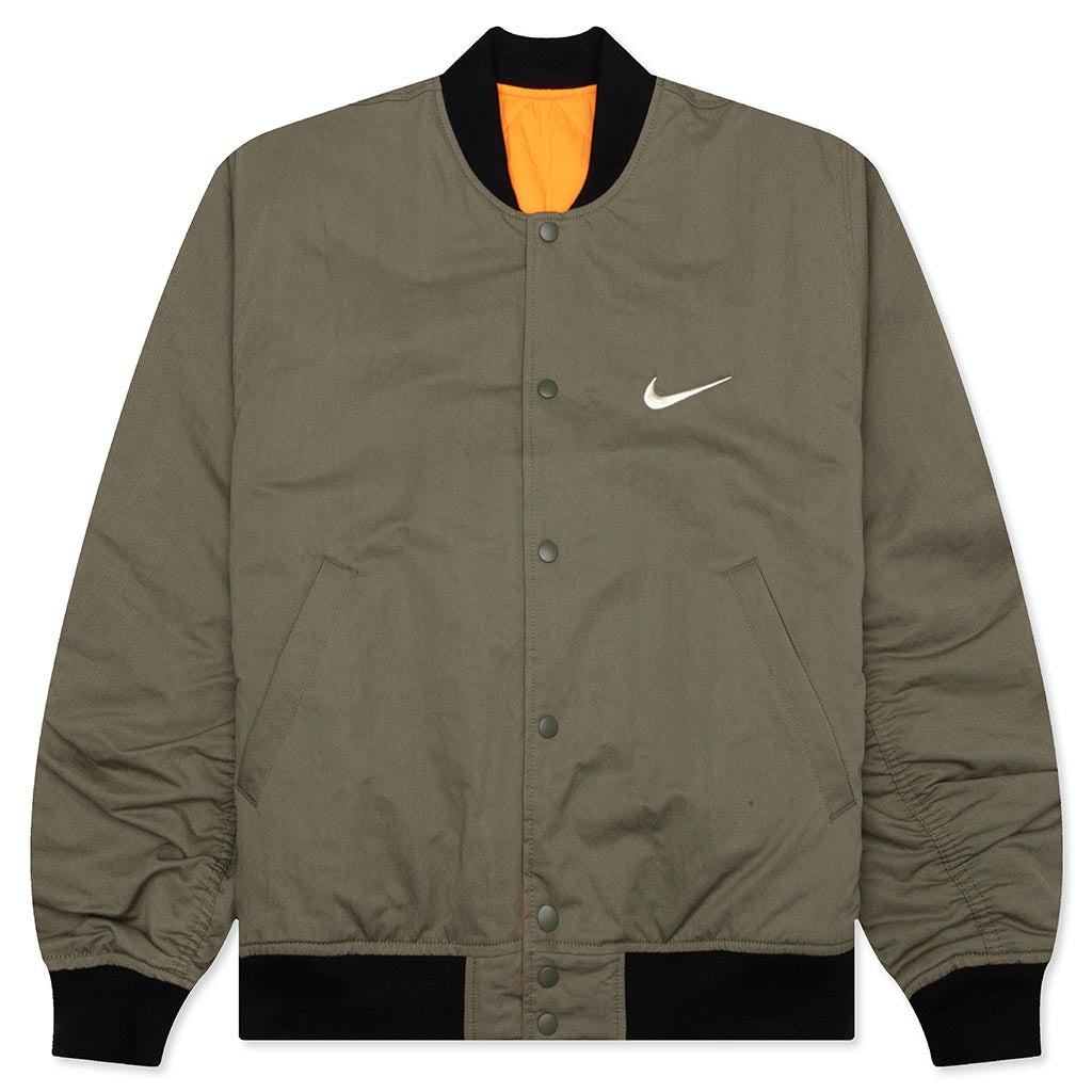 Nike x Stüssy Reversible Varsity Jacket - Medium Olive/Bright