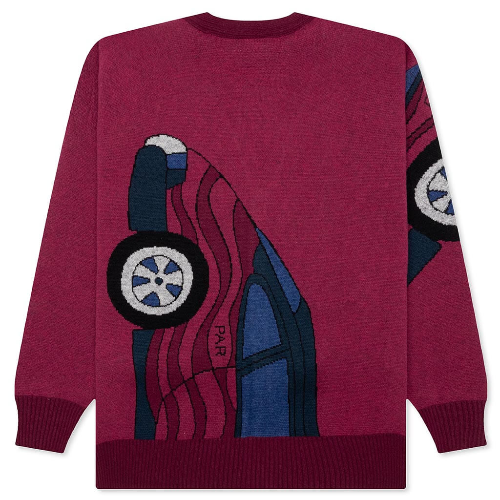 No Parking Knitted Cardigan - Beet Red – Feature