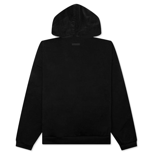 Nylon Fleece Hoodie - Jet Black – Feature