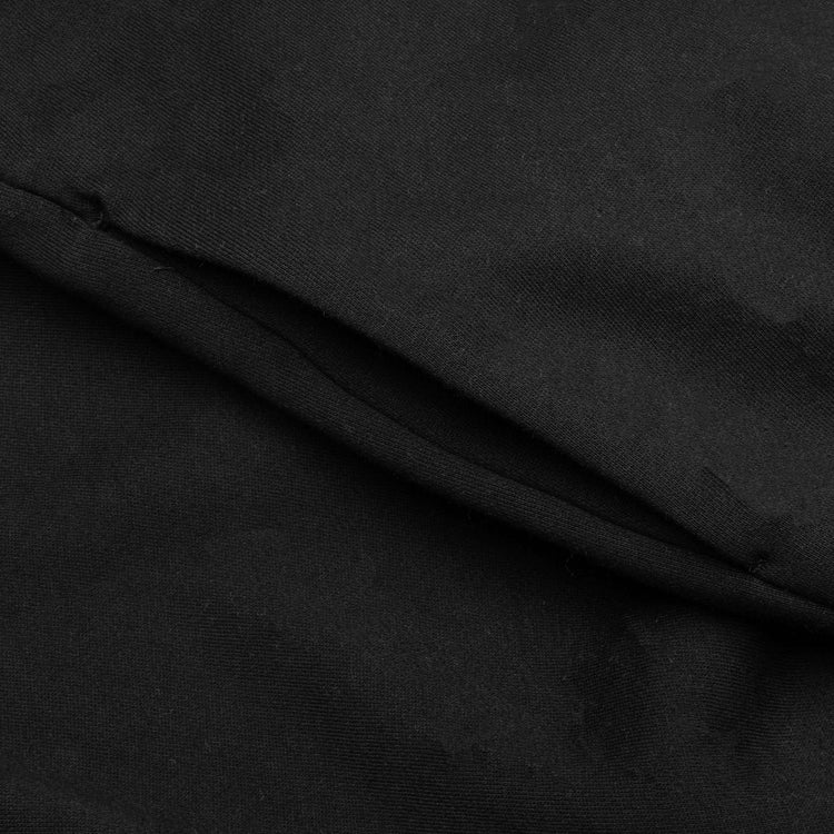 NYLON LEATHER HOODIE / BLK