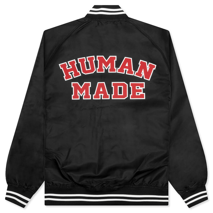 Nylon Stadium Jacket - Black – Feature 