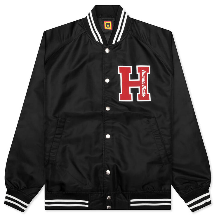 Nylon Stadium Jacket - Black – Feature 