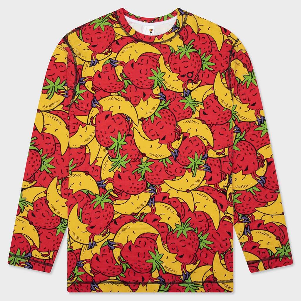 Waffle Long Sleeve Tee - Dandelion/Red