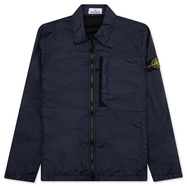 Stone island nylon metal sales overshirt navy