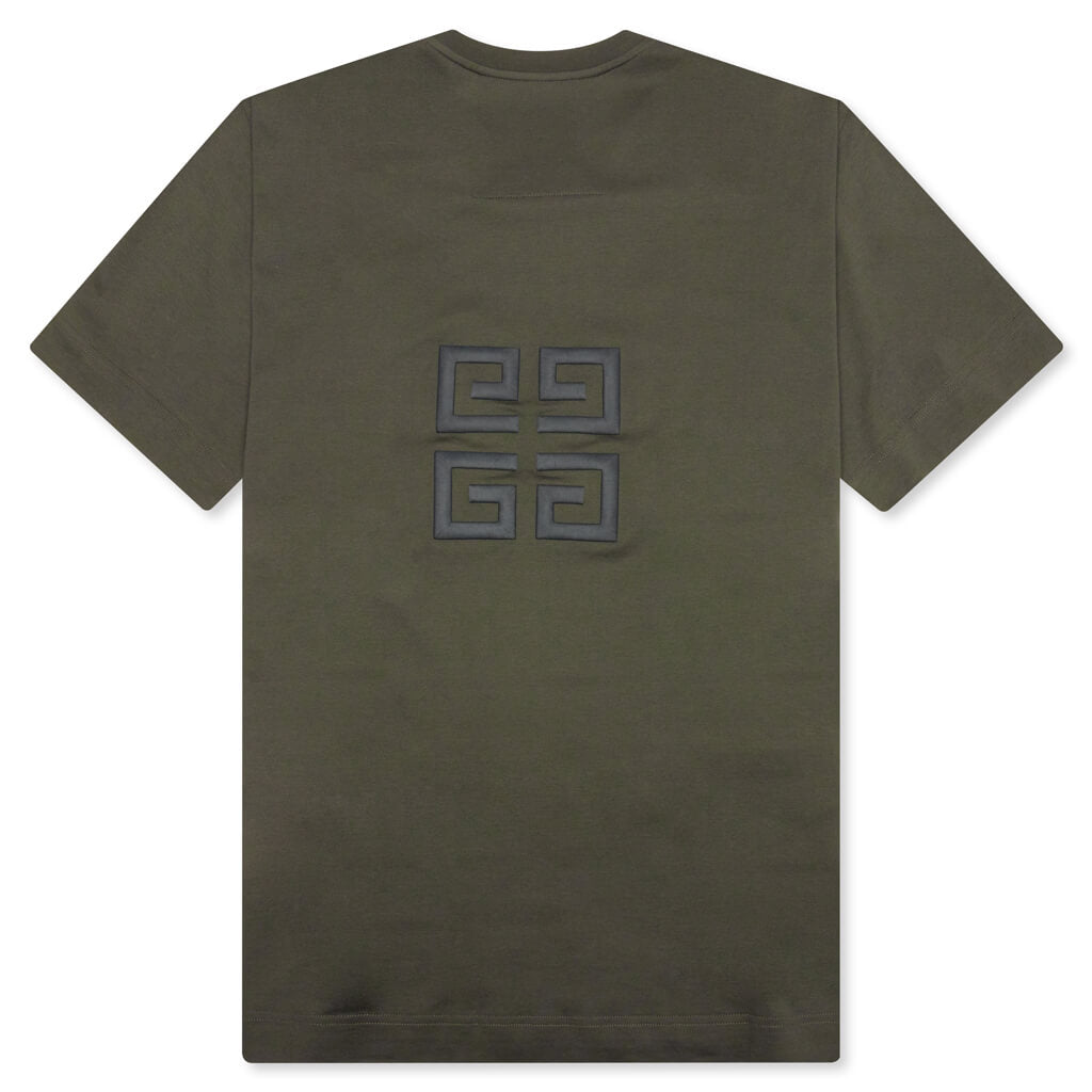 Oversized Fit Givenchy Embroidery T-Shirt - Greyish Green – Feature