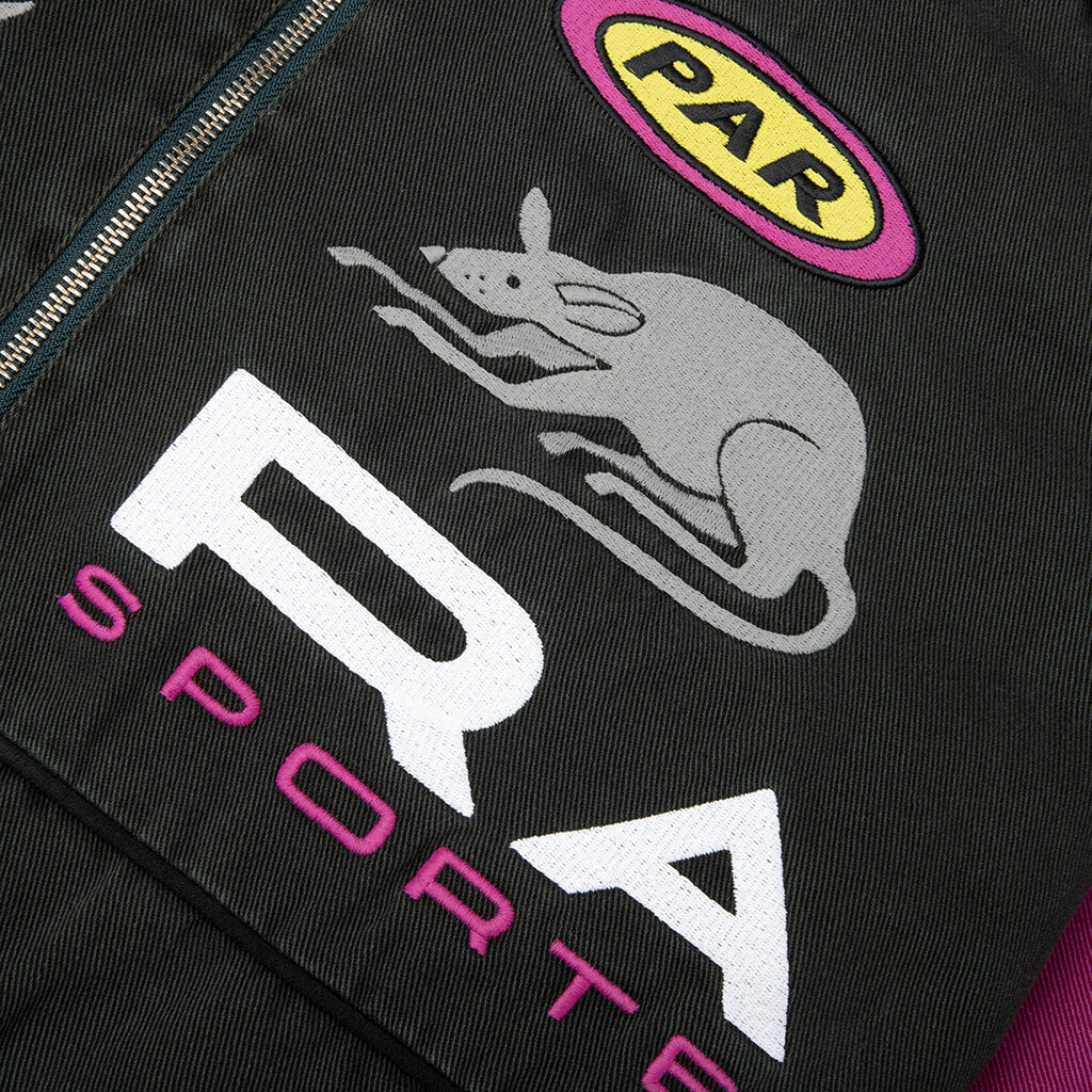 Owl Meets Rat Racing Jacket - Purple Pink – Feature