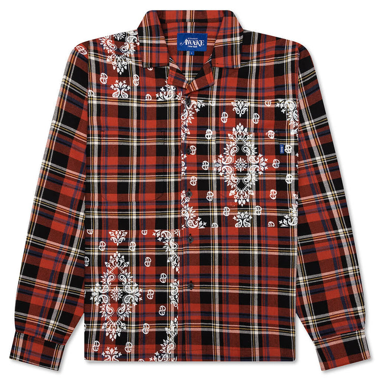Paisley Printed Flannel Shirt - Black Multi – Feature