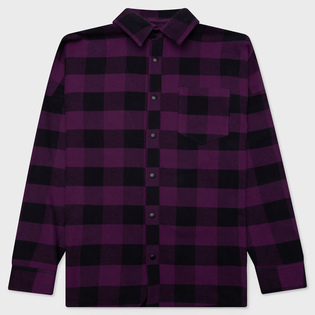 Classic Logo Overshirt - Violet/White