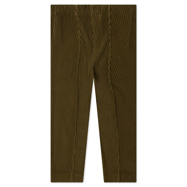 Pleats Bottoms - Olive/Khaki – Feature