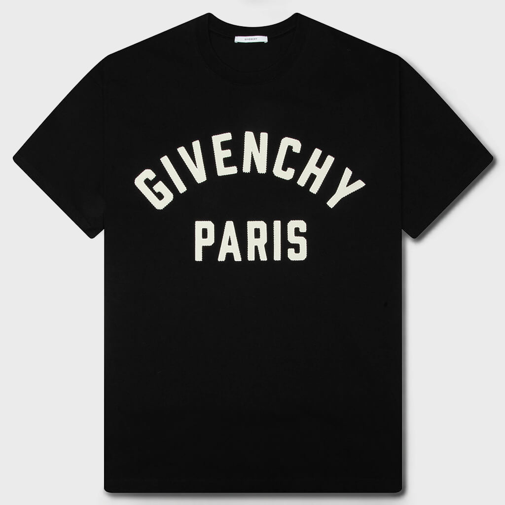Patch Silk T-Shirt - Black/White