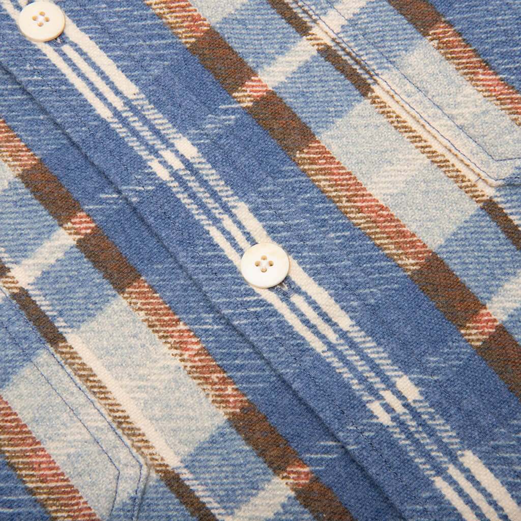 Pioneer Khadi Check Shirt L/S - Blue – Feature