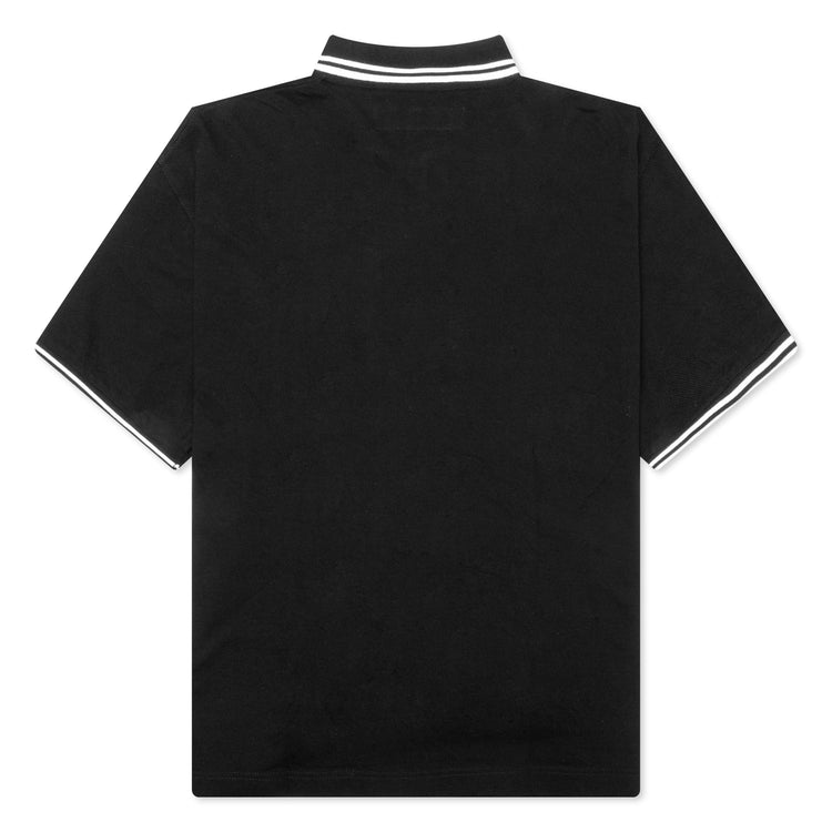 Pique Line S/S Polo Shirt - Black – Feature