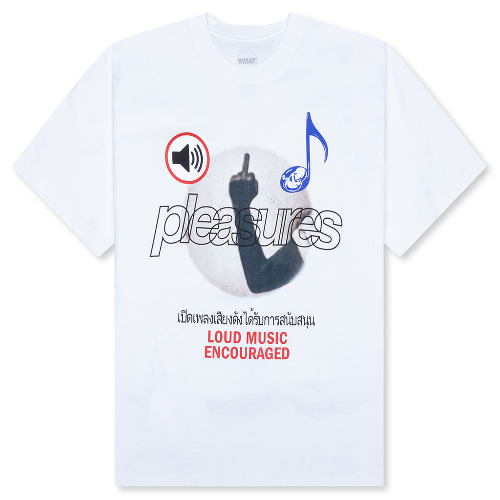 Pleasures x Boiler Room Loud Music T-Shirt - White – Feature