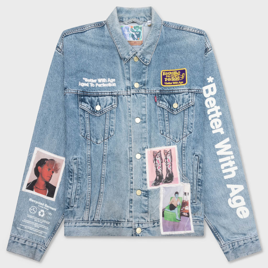 Portrait Denim Jacket - Multi